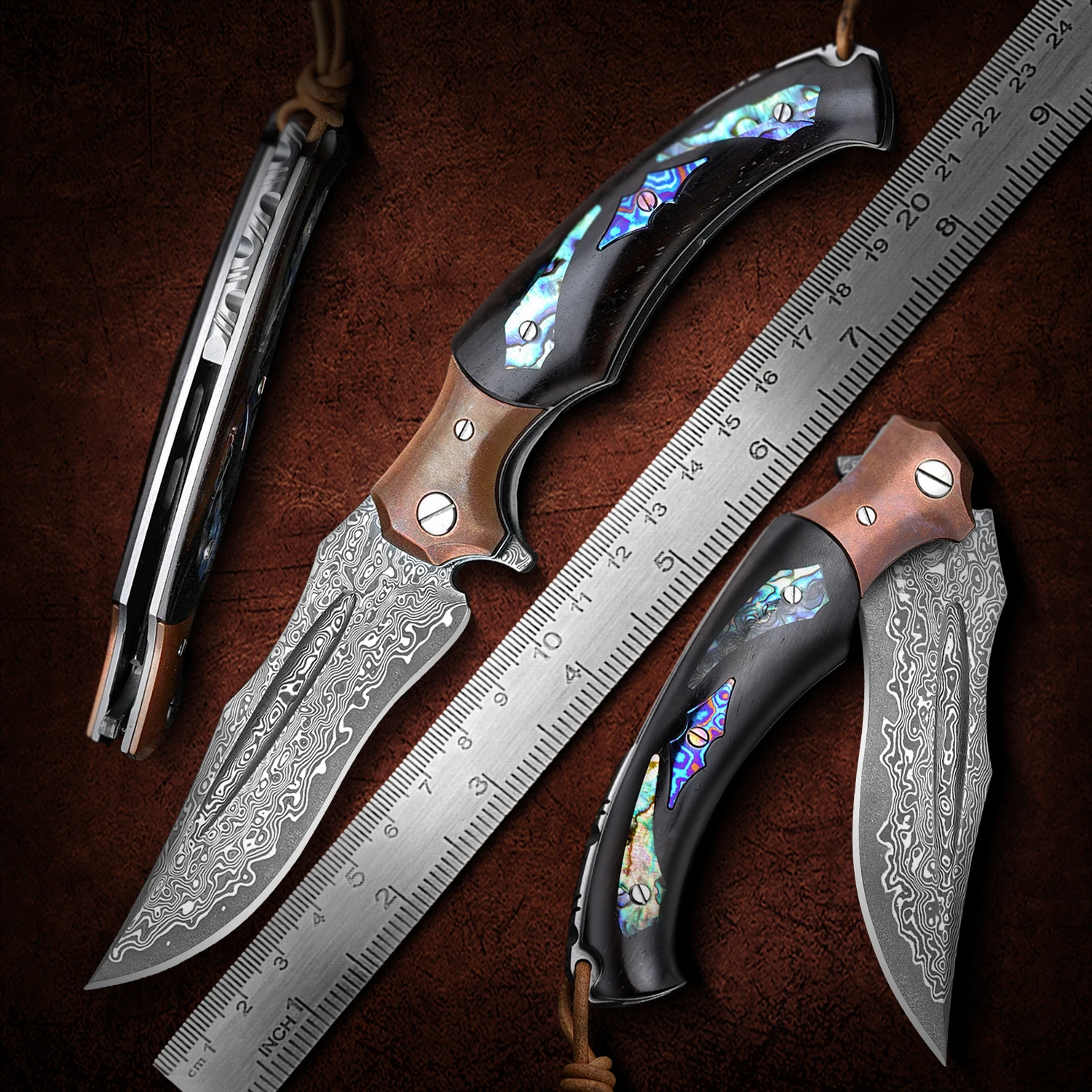 NEWOOTZ VG10 Damascus Steel Folding Knife Hunting Camping Knife Tactical Survival Knife High hardness and high quality
NEWOOTZ VG10 Damascus Steel Folding Knife Hunting Camping Knife Tactical Survival Knife High hardness and high quality