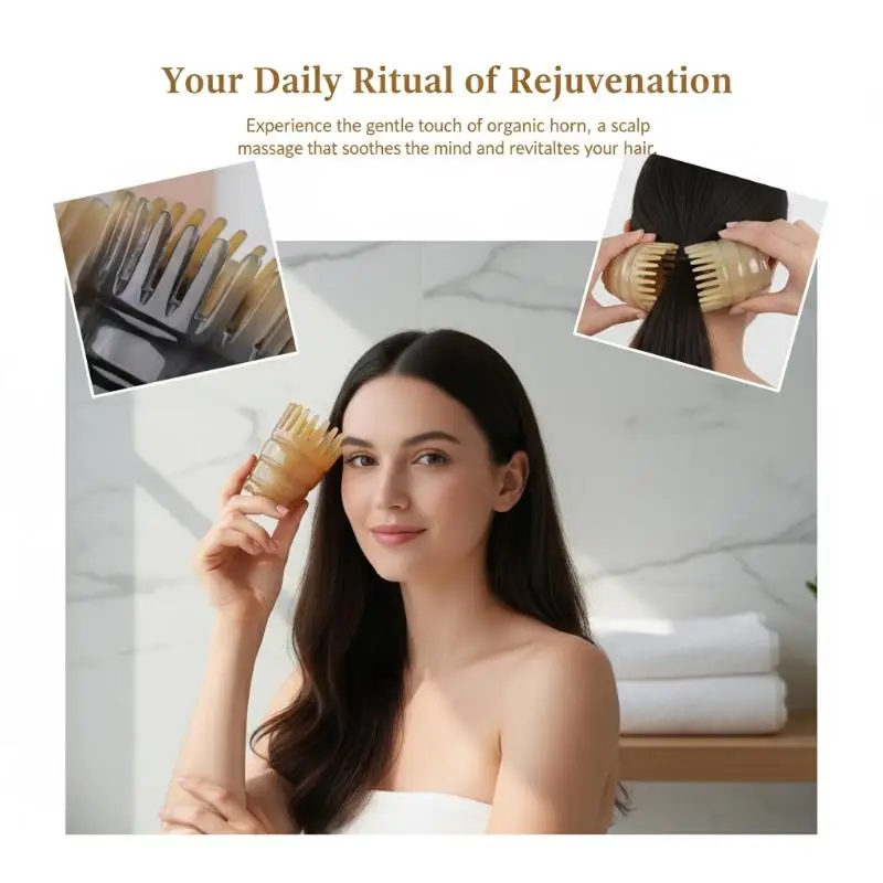 1PCS Scalp Massager Comb Buffalo Horn Dual Side Fine Tooth Detangler For Hair Growth Styling Acupressure Head Massage Women Men
1PCS Scalp Massager Comb Buffalo Horn Dual Side Fine Tooth Detangler For Hair Growth Styling Acupressure Head Massage Women Men