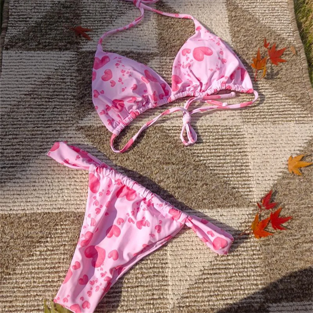 Kawaii Swimsuit Pink Sweet Heart Bikini Extreme String Backless Vacation Swimwear Thong Women Beach Vacation Outfit Bathing Suit
Kawaii Swimsuit Pink Sweet Heart Bikini Extreme String Backless Vacation Swimwear Thong Women Beach Vacation Outfit Bathing Suit