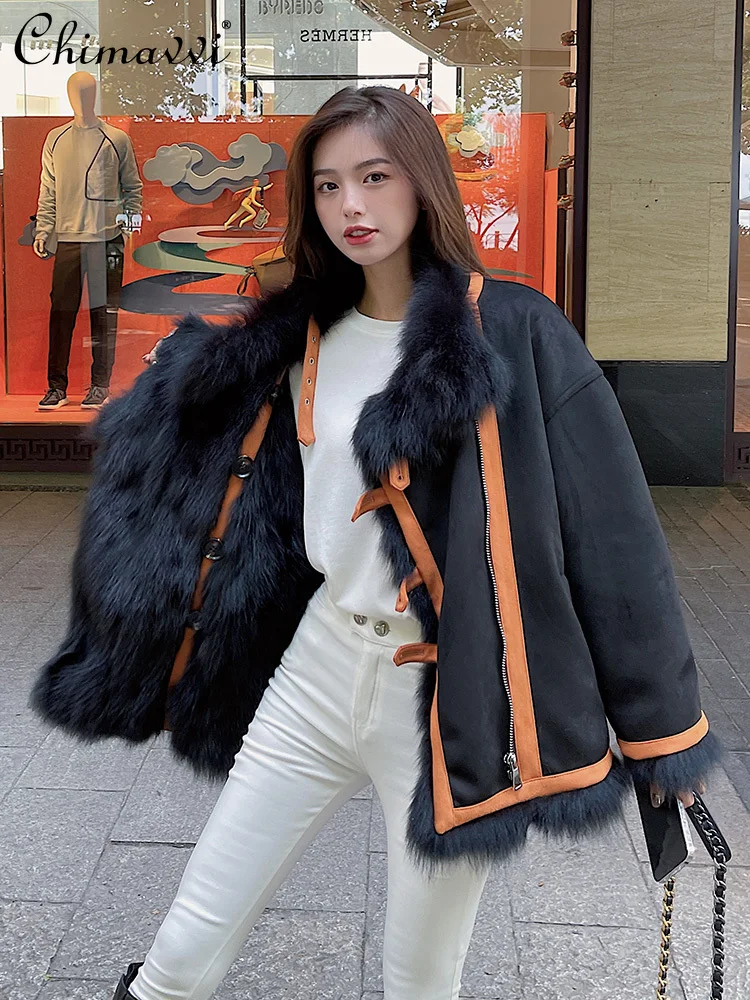 Light Luxury Fur Integrated Two-sided Wear Ladies Coat 2025 Winter New High-end Fashion Imitation Fox Fur Jacket Women's Top
Light Luxury Fur Integrated Two-sided Wear Ladies Coat 2025 Winter New High-end Fashion Imitation Fox Fur Jacket Women's Top