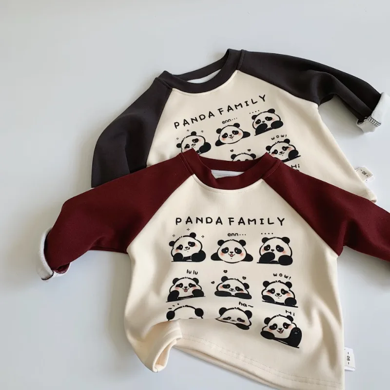 Boys T-shirts Winter Plus Velvet Tops for Kids Long Sleeve Children Warm Undershits Cartoon Panda Girls Blouse Toddler Bottom
Boys T-shirts Winter Plus Velvet Tops for Kids Long Sleeve Children Warm Undershits Cartoon Panda Girls Blouse Toddler Bottom