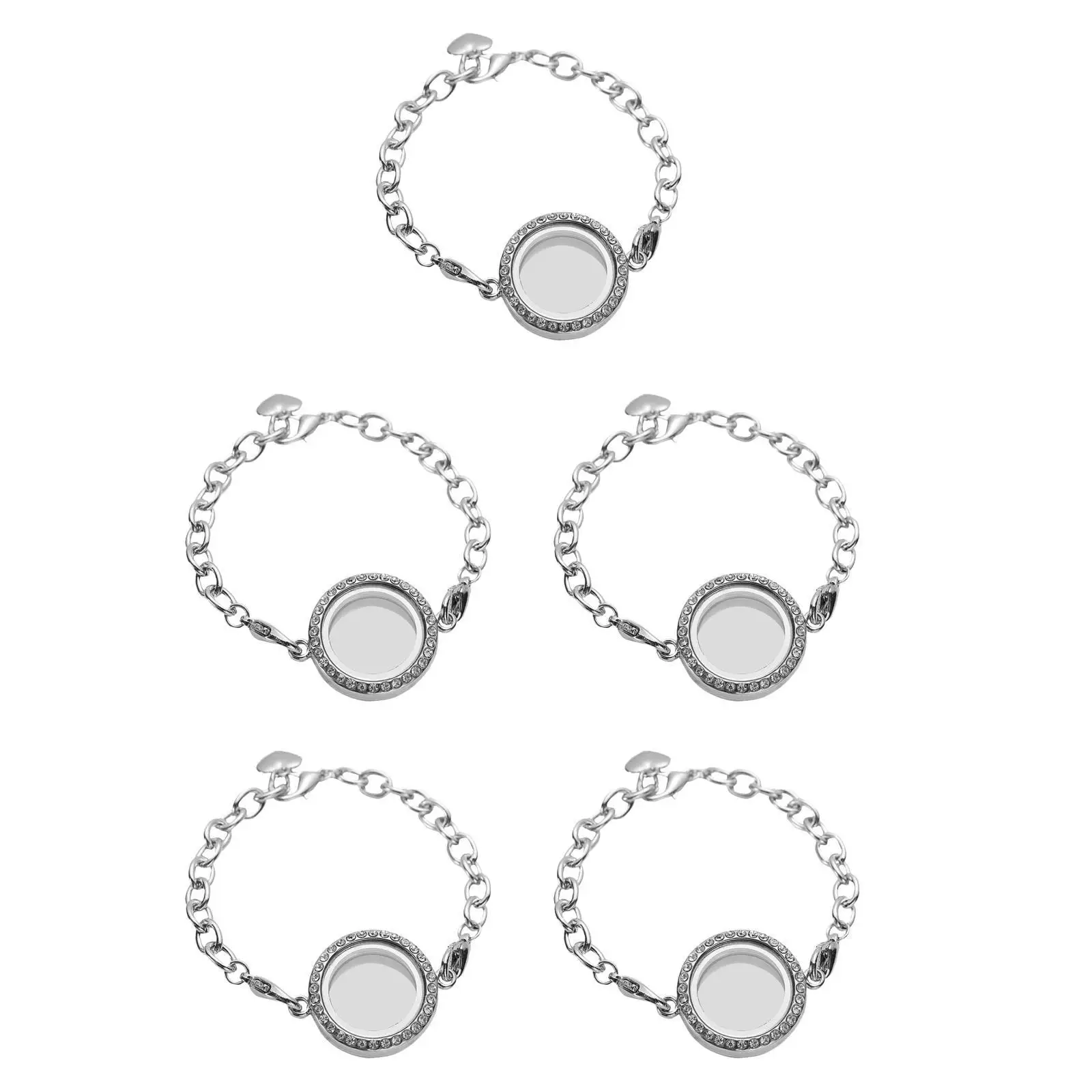 5pcs 5 Count Locket Bracelet Photo Frame Bracelets Cuff Bangle Jewelry Fashion
5pcs 5 Count Locket Bracelet Photo Frame Bracelets Cuff Bangle Jewelry Fashion