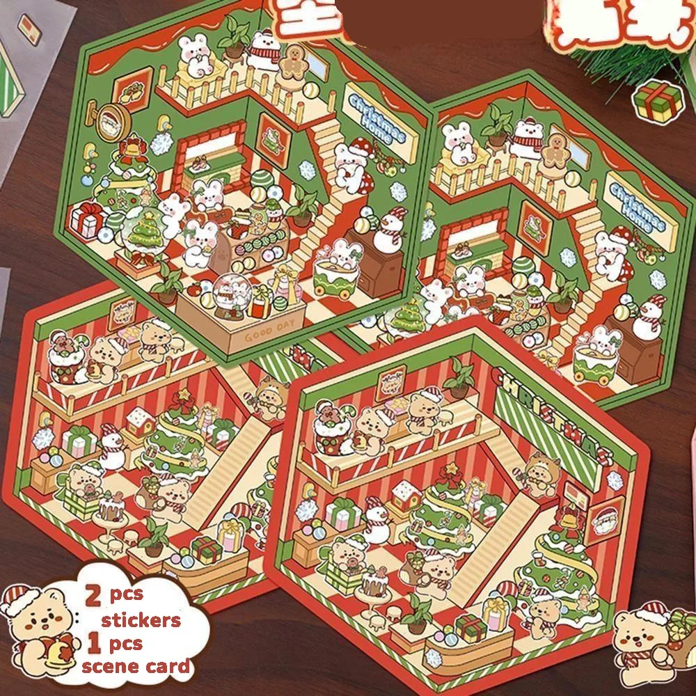 3D Christmas DIY Cabin Scene Stacking Sticker DIY Handbook Decorative Stickers Stationery
3D Christmas DIY Cabin Scene Stacking Sticker DIY Handbook Decorative Stickers Stationery
