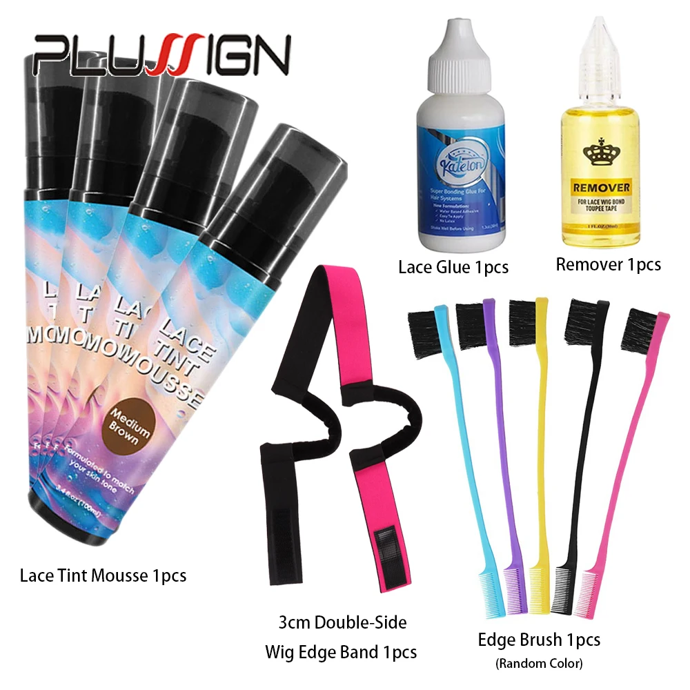 Plussign Wig Installation Kit Set Lace Tint Mousse Wig Glue & Remover For Lace Front Wigs Melting Band With Ear Hanger & Brush
Plussign Wig Installation Kit Set Lace Tint Mousse Wig Glue & Remover For Lace Front Wigs Melting Band With Ear Hanger & Brush