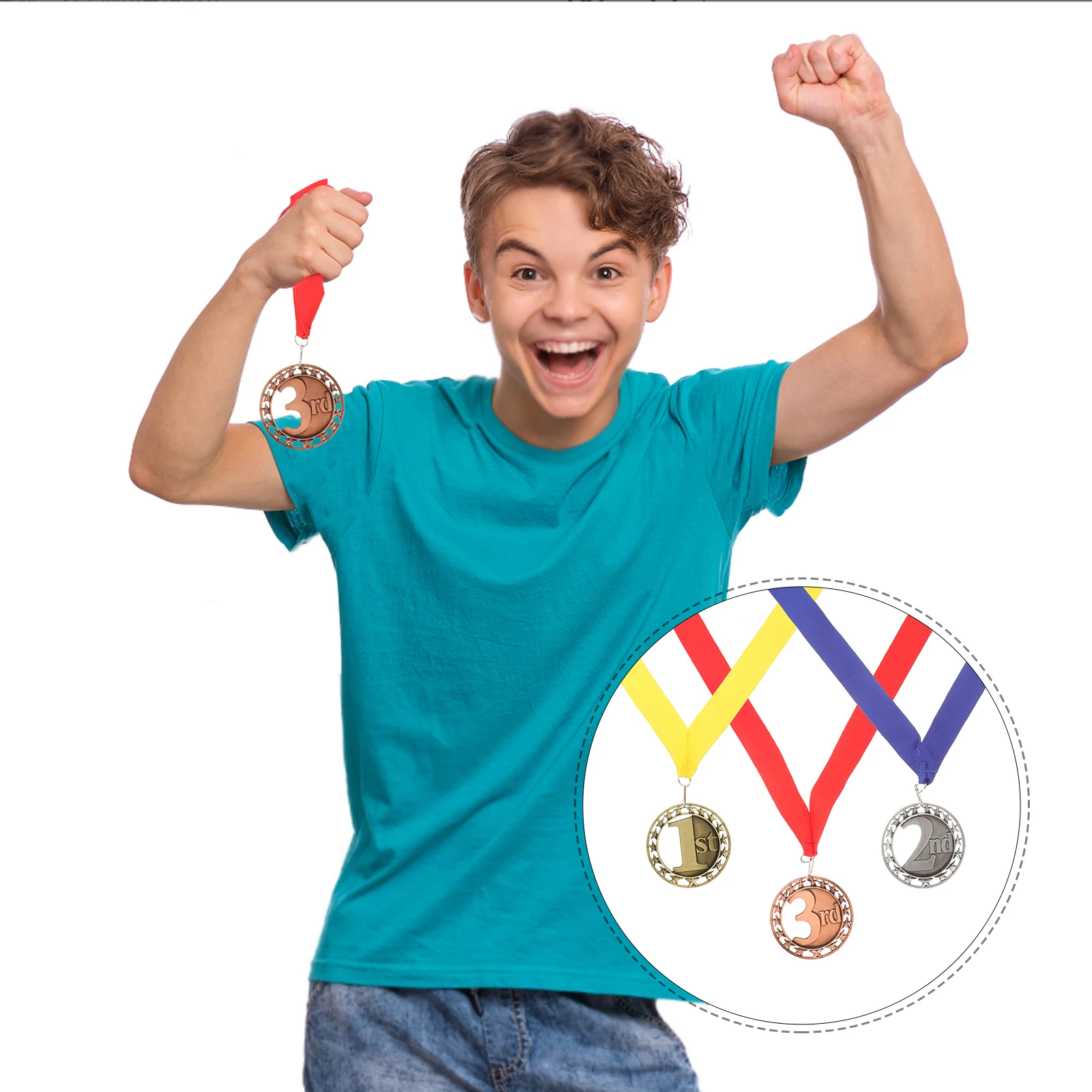 3pcs Sports Medals Kids Soccer Award Neck Ribbon Child Running Hanger Display Small Size Alloy Durable Elegant Design
3pcs Sports Medals Kids Soccer Award Neck Ribbon Child Running Hanger Display Small Size Alloy Durable Elegant Design