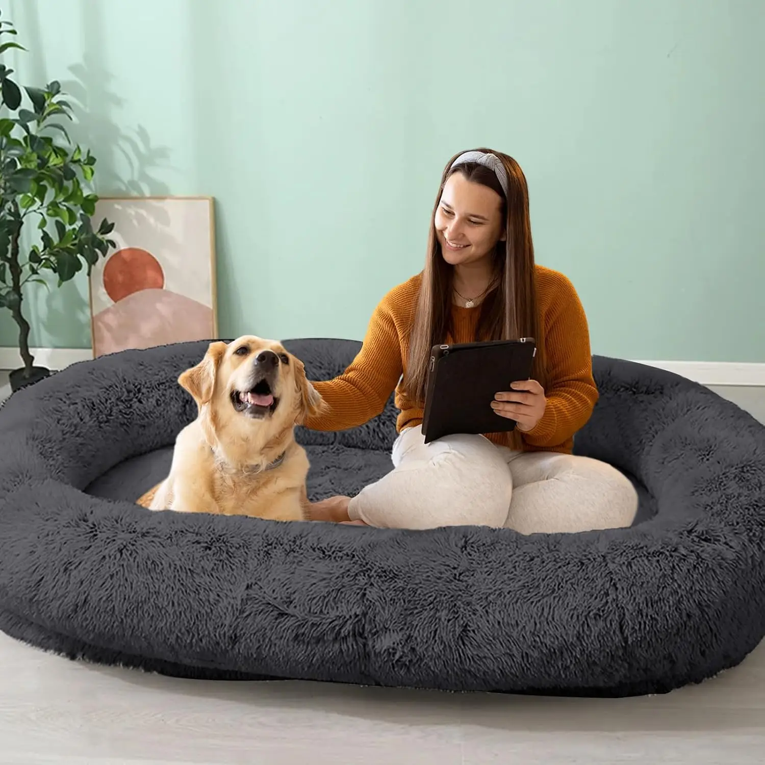 Human Dog Bed for Adults and Pets, Ultra-Soft Plush Giant Dog Bed with Egg Crate Foam, Non-Slip Base, and Machine Washab
Human Dog Bed for Adults and Pets, Ultra-Soft Plush Giant Dog Bed with Egg Crate Foam, Non-Slip Base, and Machine Washab