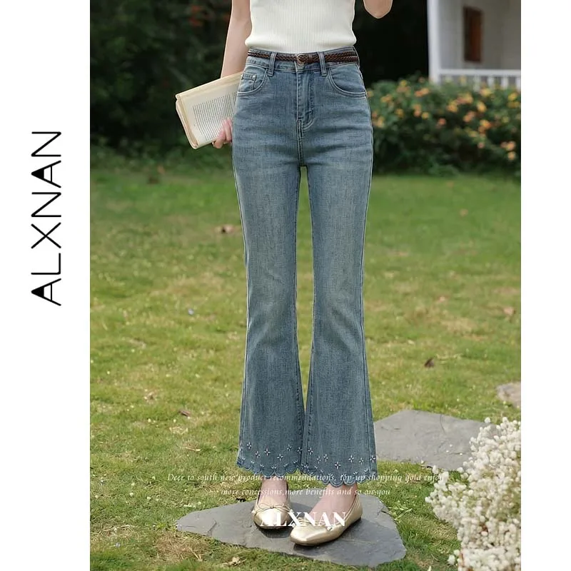 ALXNAN Flare Jeans High Waist Blue Washed Summer Cropped Length Slim Fit Korean Casual Daily Women Denim Pants 2026 New L65871A
ALXNAN Flare Jeans High Waist Blue Washed Summer Cropped Length Slim Fit Korean Casual Daily Women Denim Pants 2026 New L65871A