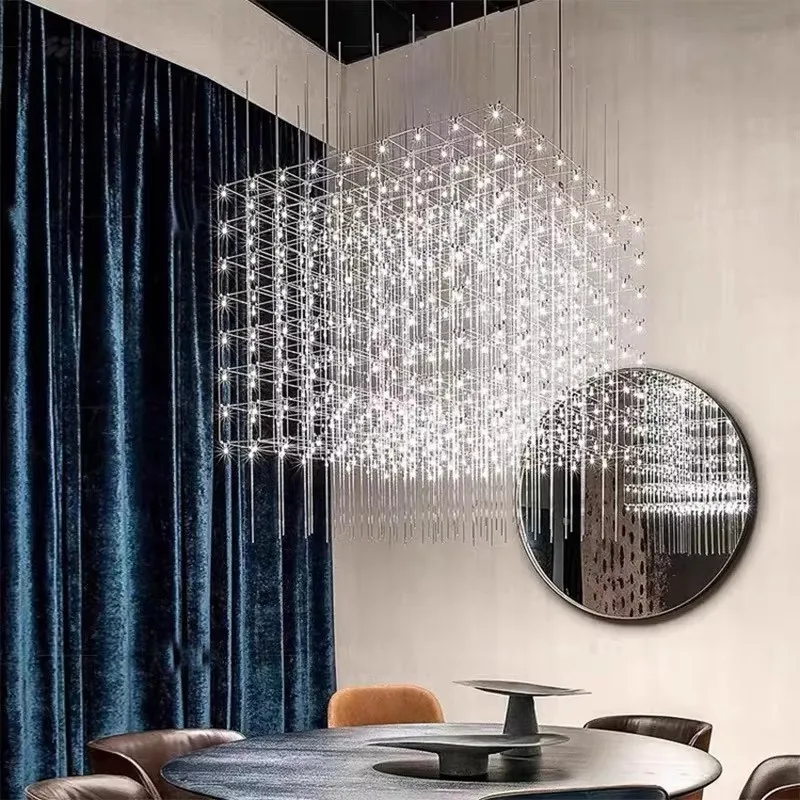 Morden Led Pendant Lamp Stainless Steel For Chrome Square Hall Foyer Restaurant Hanging Light Fixtures Cord Adjustable
Morden Led Pendant Lamp Stainless Steel For Chrome Square Hall Foyer Restaurant Hanging Light Fixtures Cord Adjustable
