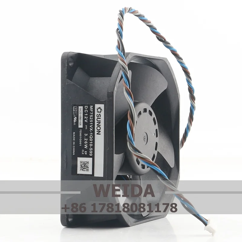 SUNON Original MF75251VX-1Q010-S99 DC12V 3.26W 7525 75X75X25MM Temperature-Controlled Projector Fan
SUNON Original MF75251VX-1Q010-S99 DC12V 3.26W 7525 75X75X25MM Temperature-Controlled Projector Fan