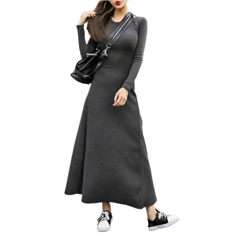 Women Solid Vintage Full Sleeves Dress 2024 Autumn Winter Thicken Warm Maxi Dress Female Slim Fit Long Dresses Party Vestido
Women Solid Vintage Full Sleeves Dress 2024 Autumn Winter Thicken Warm Maxi Dress Female Slim Fit Long Dresses Party Vestido