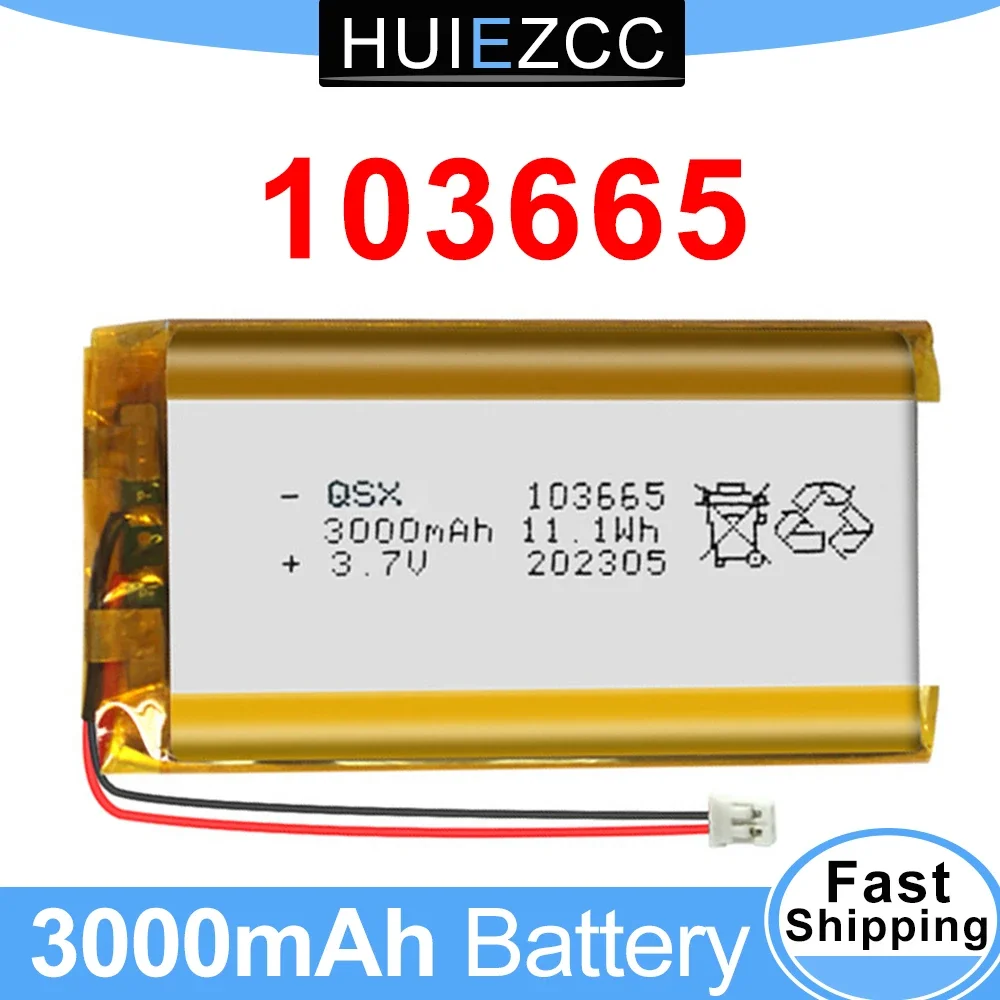 103665 Battery 3000mAh Polymer Lithium Batteries For Bluetooth EBook Keyboard Tablet PC Dvd Speaker Digital Camera LED Lights
103665 Battery 3000mAh Polymer Lithium Batteries For Bluetooth EBook Keyboard Tablet PC Dvd Speaker Digital Camera LED Lights