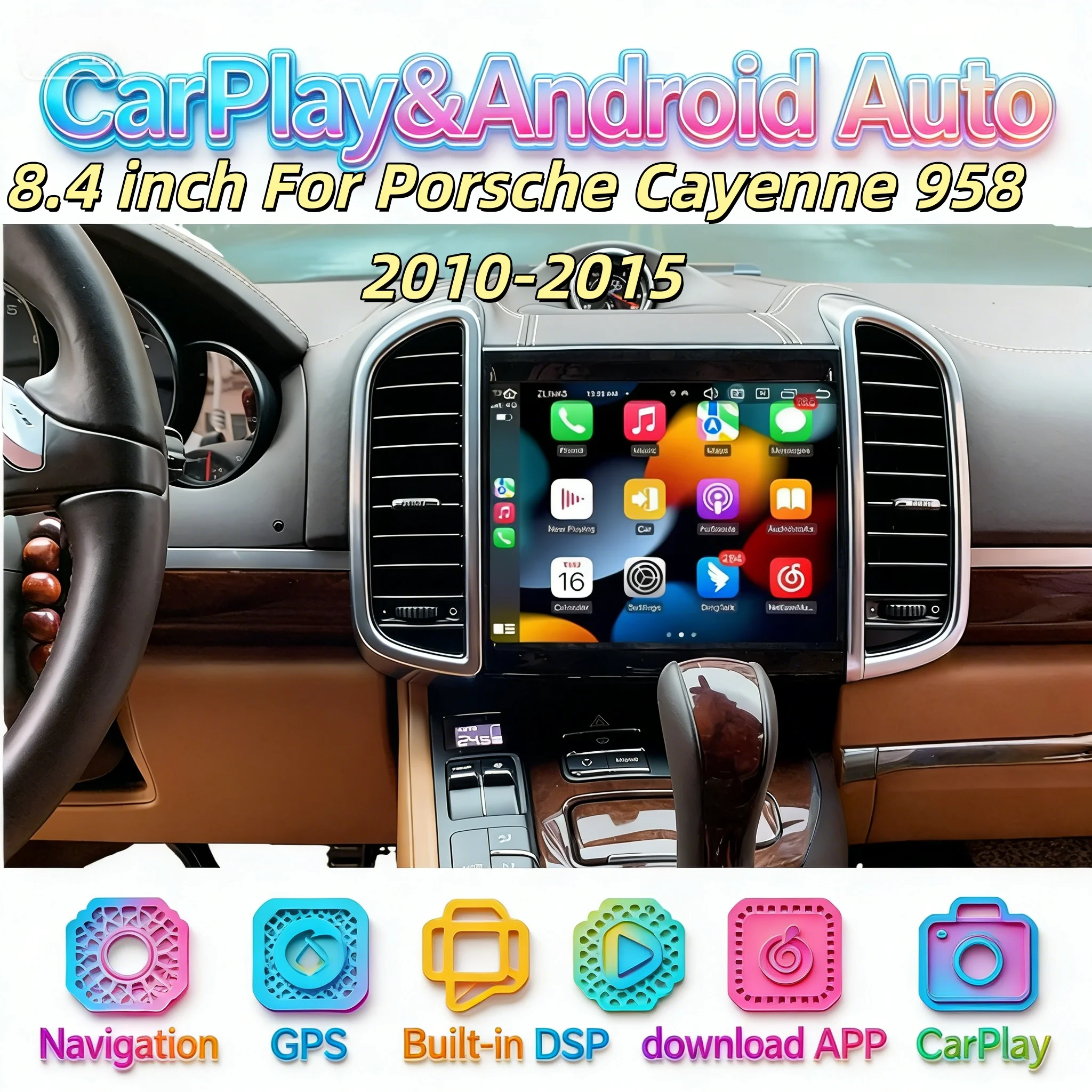 8.4 Inch Android Wireless CarPlay Stereo For Porsche Cayenne 958 2010-2015 Multimedia Video Player GPS Navigation PCM 3.1 / 4.0
8.4 Inch Android Wireless CarPlay Stereo For Porsche Cayenne 958 2010-2015 Multimedia Video Player GPS Navigation PCM 3.1 / 4.0