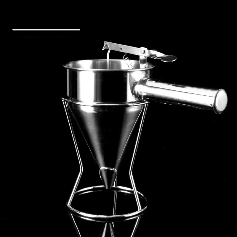 Conical Takoyaki Oil Funnel Stainless Steel Dispenser with Stand for Octopus Balls Fish Balls DIY Kitchen Baking Set
Conical Takoyaki Oil Funnel Stainless Steel Dispenser with Stand for Octopus Balls Fish Balls DIY Kitchen Baking Set