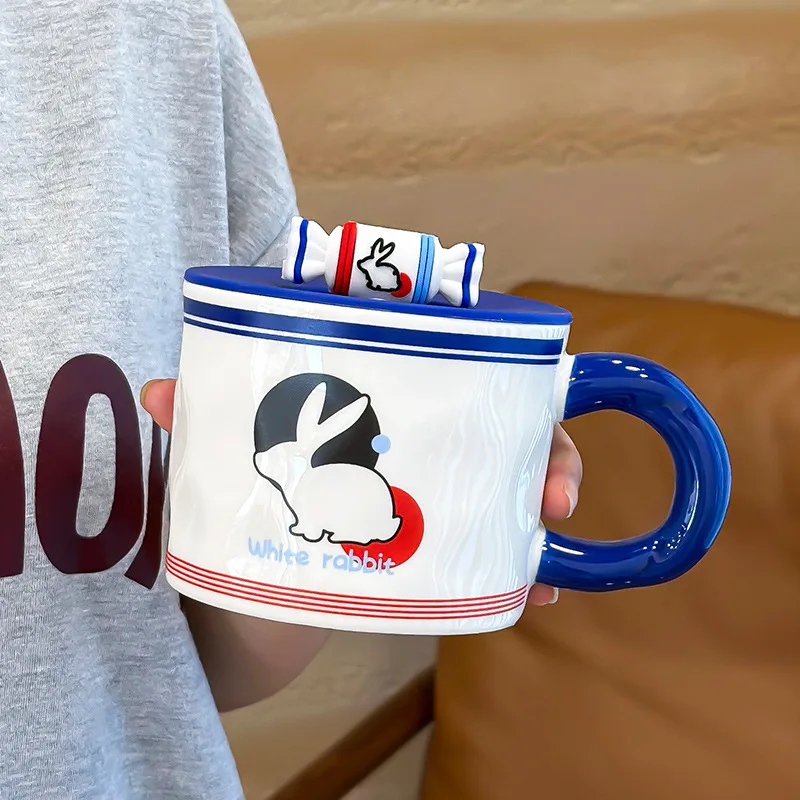 Cute Big White Rabbit Milk Candy Coffee Mug Novelty Ceramic Tea Juice Cup with Lid Birthday Gifts for Women Men
Cute Big White Rabbit Milk Candy Coffee Mug Novelty Ceramic Tea Juice Cup with Lid Birthday Gifts for Women Men