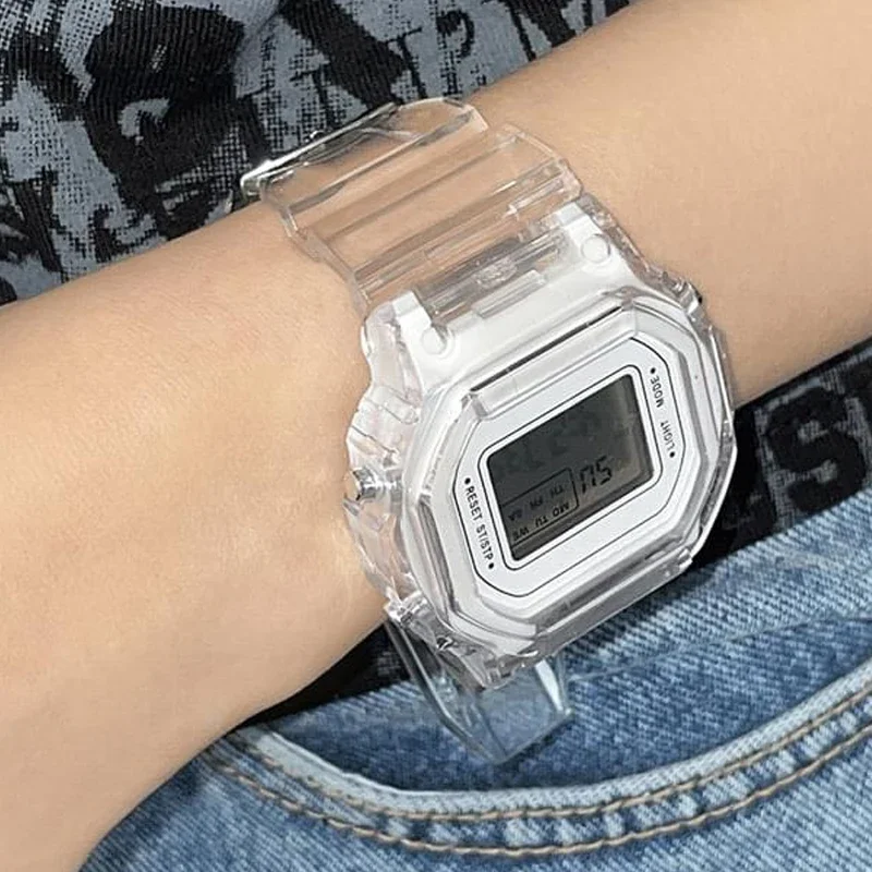 Fashion Transparent Luminous Sports Watch Waterproof Multifunctional Electronic Watch for Women Children Digital Wristwatches
Fashion Transparent Luminous Sports Watch Waterproof Multifunctional Electronic Watch for Women Children Digital Wristwatches