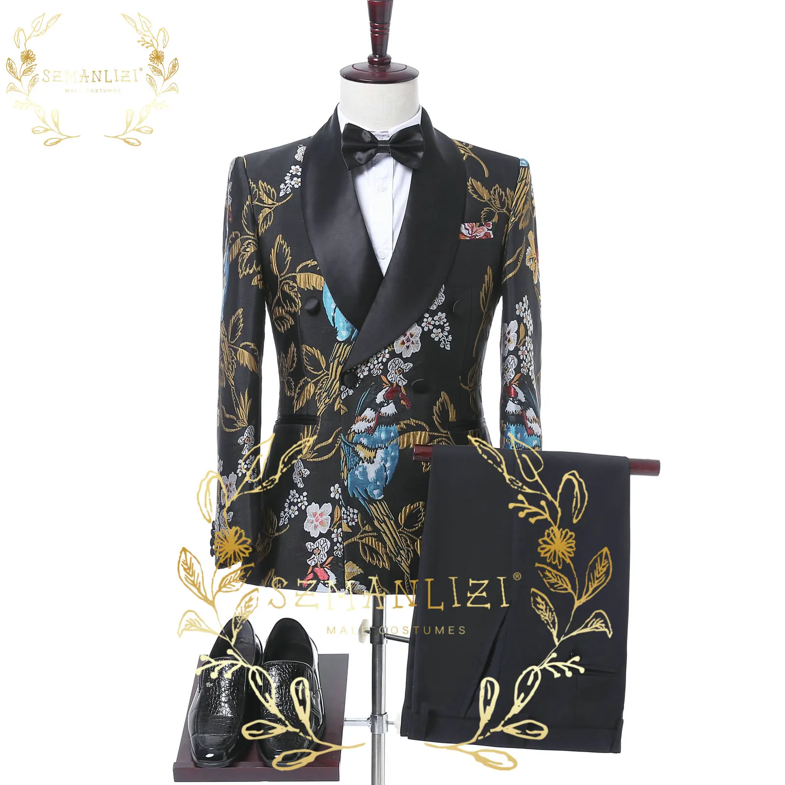 SZMANLIZI 2023 Elegant Brand Wedding Mens Suit Floral Double Breasted Suits For Men Slim Fit Groom Tuxedos Blazer Costume Homme
SZMANLIZI 2023 Elegant Brand Wedding Mens Suit Floral Double Breasted Suits For Men Slim Fit Groom Tuxedos Blazer Costume Homme