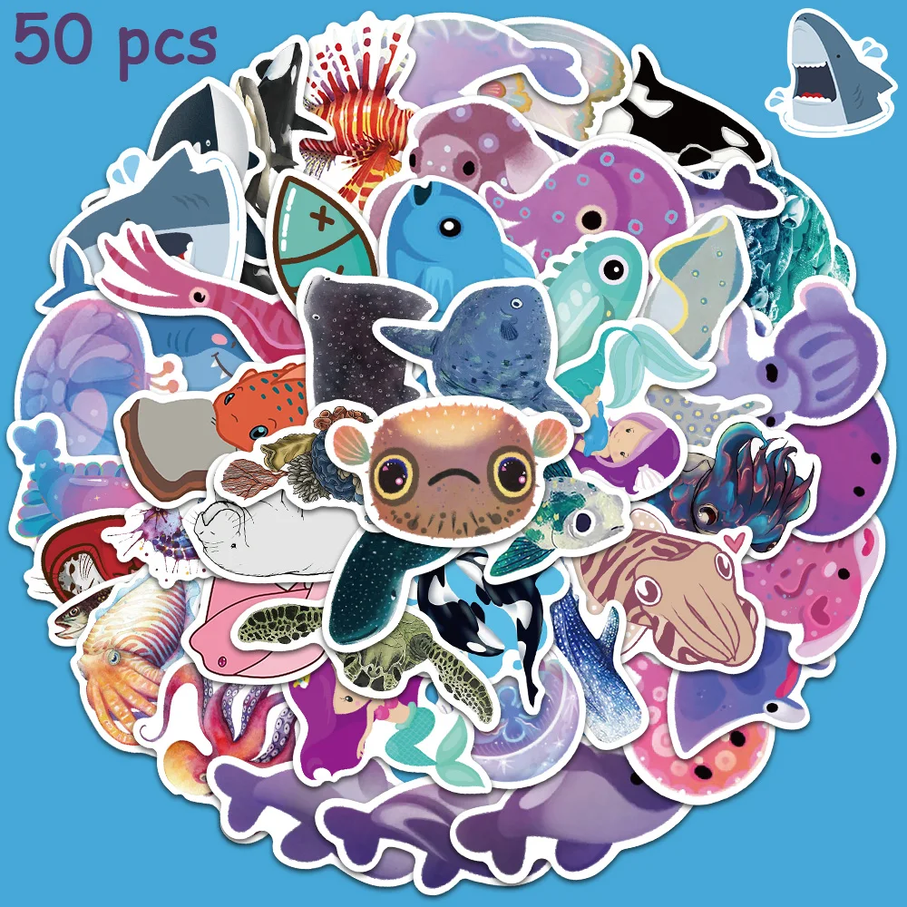 50pcs Marine Animal Whale Shark Stickers DIY Laptop Luggage Guitar Skateboard Phone Scrapbook Decals Kid Toys
50pcs Marine Animal Whale Shark Stickers DIY Laptop Luggage Guitar Skateboard Phone Scrapbook Decals Kid Toys