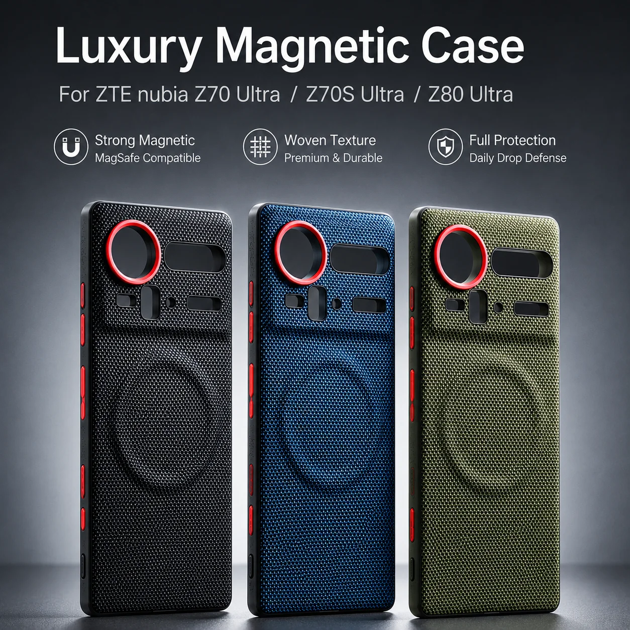 Luxury Magnetic Woven Texture Phone Case For nubia Z70 Ultra Z70S Ultra Z80 Ultra Slim Shockproof Protective Cover
Luxury Magnetic Woven Texture Phone Case For nubia Z70 Ultra Z70S Ultra Z80 Ultra Slim Shockproof Protective Cover