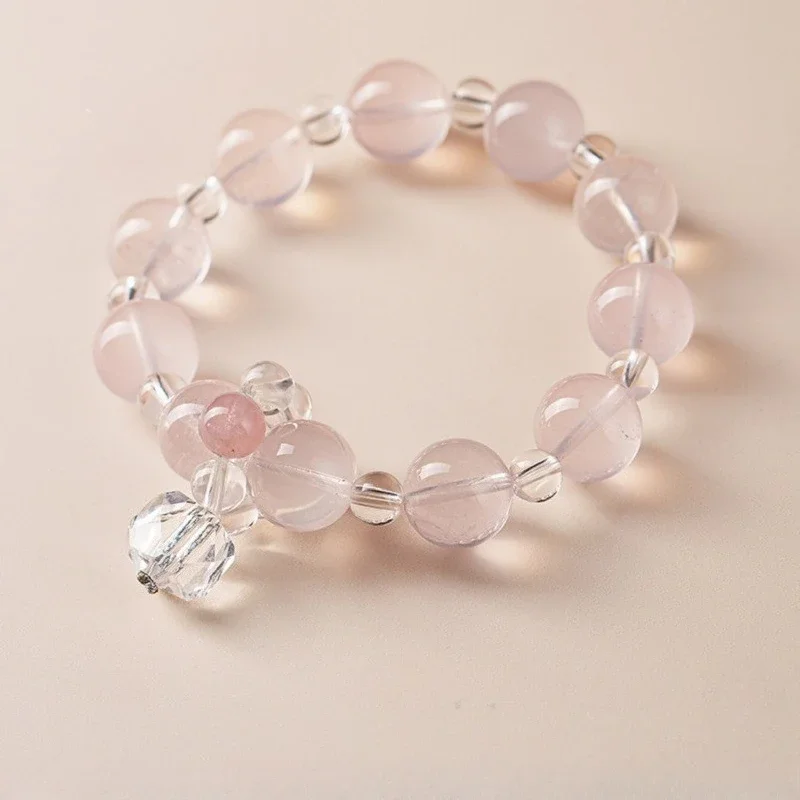 Natural Powder Crystal White Crystal Bracelet Women's Light Luxury Fashion Bracelet, Gift
Natural Powder Crystal White Crystal Bracelet Women's Light Luxury Fashion Bracelet, Gift
