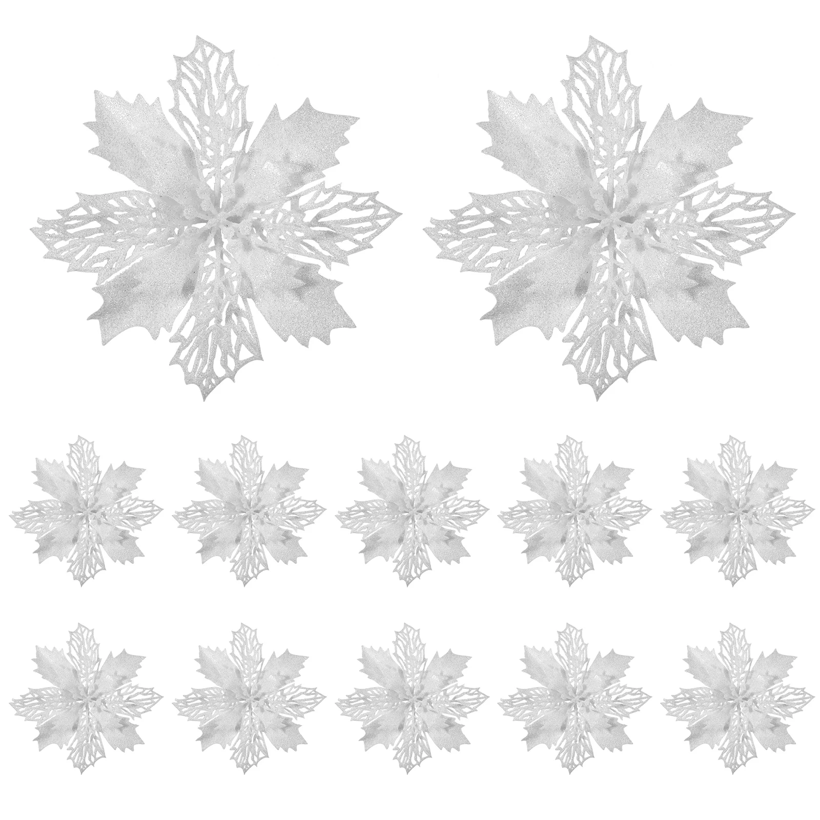 12Pcs Christmas Tree Flower Ornaments Glitter Poinsettia Flowers Artificial Decorations Home Party Craft DIY Xmas Decor
12Pcs Christmas Tree Flower Ornaments Glitter Poinsettia Flowers Artificial Decorations Home Party Craft DIY Xmas Decor