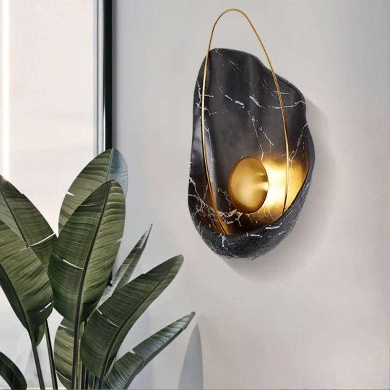 Modern Resin Shell Wall Lamp Nordic Minimalist Marble Wall Lights Living Room Hallway Household Indoor Lighting Lustre
Modern Resin Shell Wall Lamp Nordic Minimalist Marble Wall Lights Living Room Hallway Household Indoor Lighting Lustre
