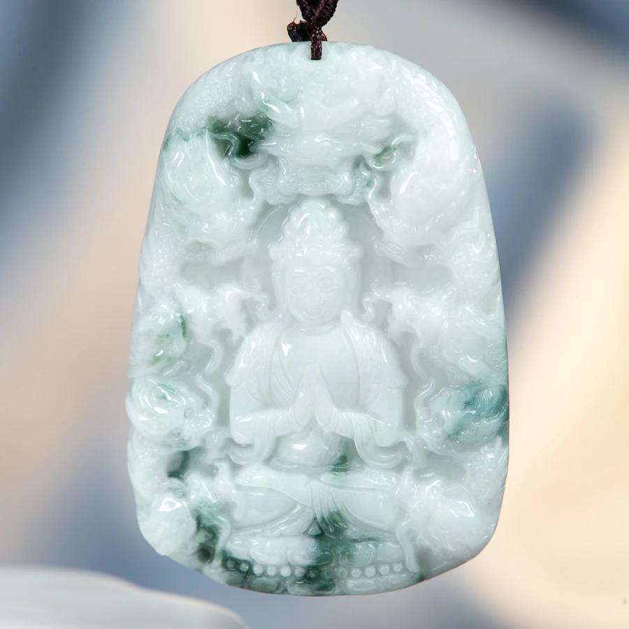 TIMESWIND Fashion Natural Myanmar A-type Jade White Green Nine Dragons Guanyin Pendant Men Necklace with Certificate
TIMESWIND Fashion Natural Myanmar A-type Jade White Green Nine Dragons Guanyin Pendant Men Necklace with Certificate