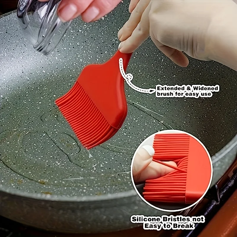 1pc Extra-wide silicone baking brush, heat-resistant barbecue brush, and baking brush for grilling, cooking, and baking
1pc Extra-wide silicone baking brush, heat-resistant barbecue brush, and baking brush for grilling, cooking, and baking