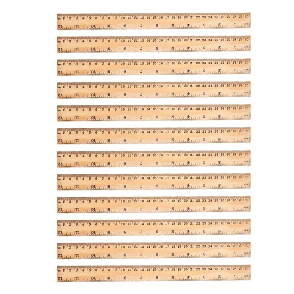 12 Pcs Wood Ruler 30cm Double Scale Straight Ruler for Students Stationery Classroom Office Home Portable Measuring Tool
12 Pcs Wood Ruler 30cm Double Scale Straight Ruler for Students Stationery Classroom Office Home Portable Measuring Tool