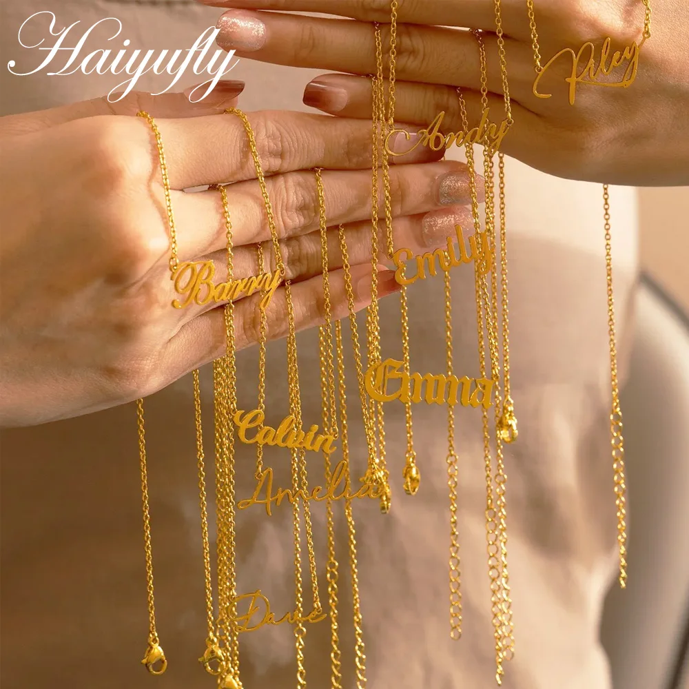 Haiyufly Personalized Custom Name Necklace for Women Girl Stainless Steel Minimalist Pendant Link Chain Mother Kids Jewelry Gift
Haiyufly Personalized Custom Name Necklace for Women Girl Stainless Steel Minimalist Pendant Link Chain Mother Kids Jewelry Gift