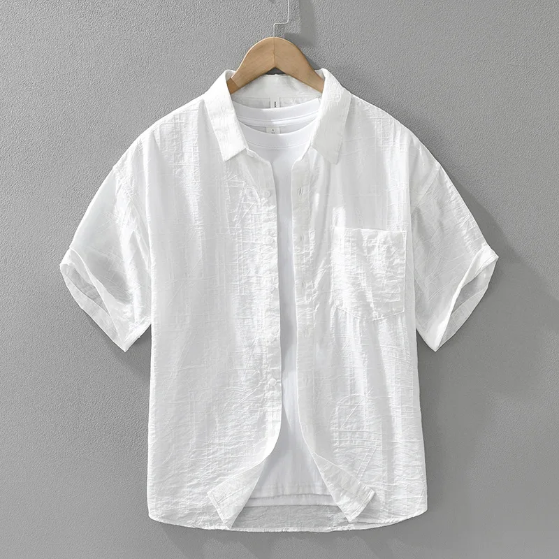 8961 Japanese Style Pure Color Short Sleeve Shirt Men Casual Loose Fit Fashion Tops for Men Traf Homme Chemise Homme
8961 Japanese Style Pure Color Short Sleeve Shirt Men Casual Loose Fit Fashion Tops for Men Traf Homme Chemise Homme