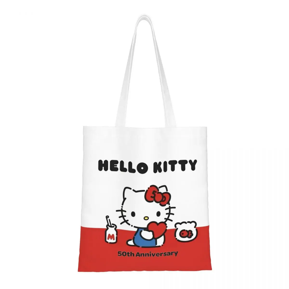 Hello Kitty Canvas Tote Bag Eco-Friendly Large Capacity Grocery Bag for Women School Bags
Hello Kitty Canvas Tote Bag Eco-Friendly Large Capacity Grocery Bag for Women School Bags