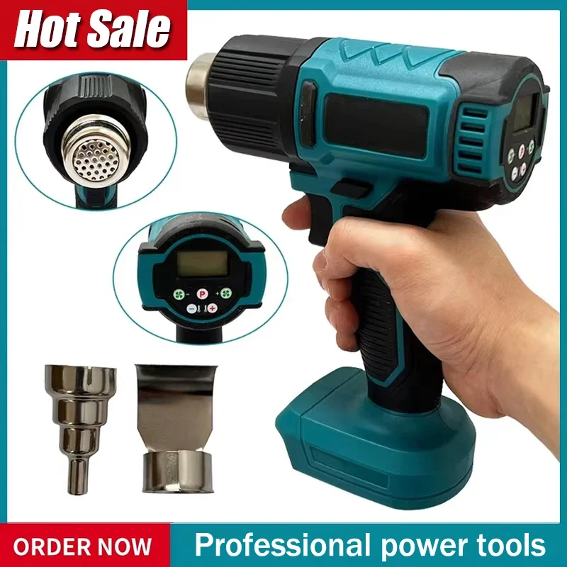 Электрические пневматические пистолеты с цифровым дисплеем, беспроводной тепловой пистолет, 2 насадки, промышленная термоусадочная упаковка, горячий воздушный пистолет, подходит для аккумулятора Makita 20 В
Электрические пневматические пистолеты с цифровым дисплеем, беспроводной тепловой пистолет, 2 насадки, промышленная термоусадочная упаковка, горячий воздушный пистолет, подходит для аккумулятора Makita 20 В