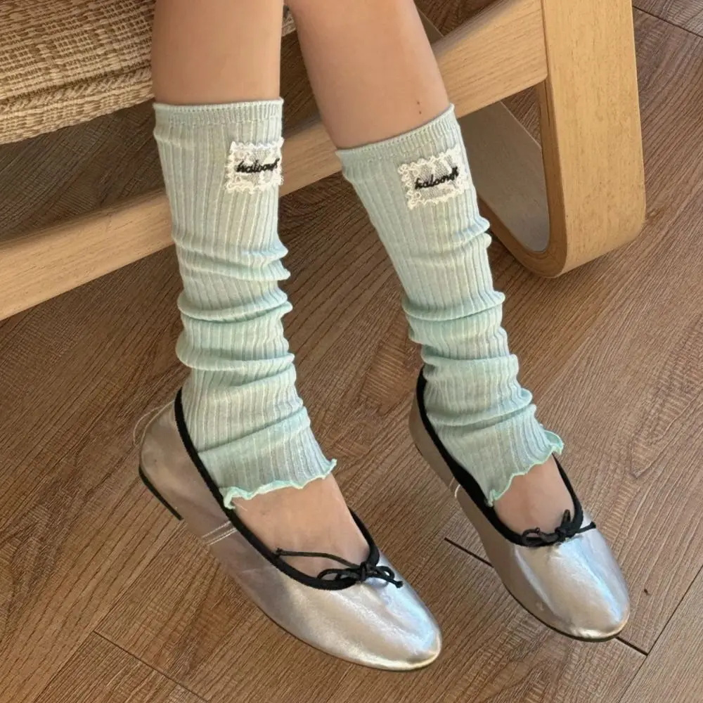 Fashion Sweet Ballet Calf Long Socks Ruffle Thin Mid Calf Stocking Candy Color Lace Label Cotton Socks Summer
Fashion Sweet Ballet Calf Long Socks Ruffle Thin Mid Calf Stocking Candy Color Lace Label Cotton Socks Summer