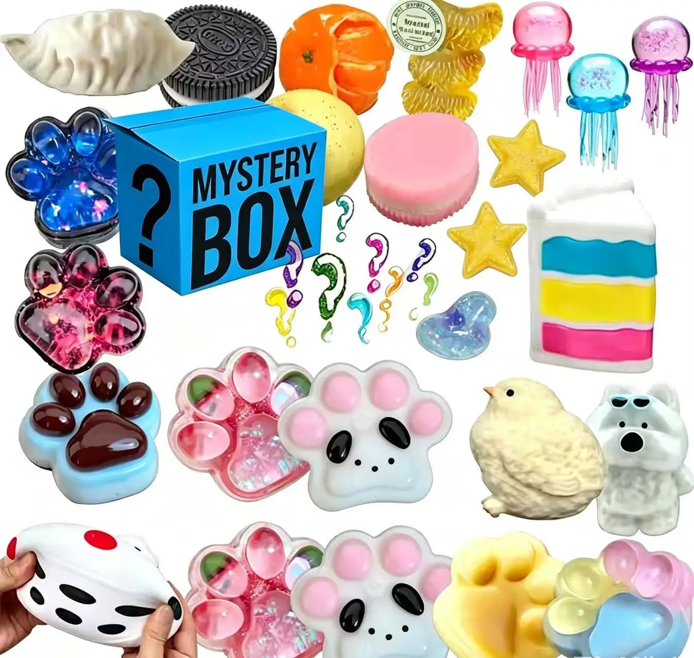 Hot Blind Box Mystery Kawaii Cat Paw Mochi Squishy, Simulated Food Fidget Toy, Cute Squeeze Foot Toy Antistress Stress-Relief
Hot Blind Box Mystery Kawaii Cat Paw Mochi Squishy, Simulated Food Fidget Toy, Cute Squeeze Foot Toy Antistress Stress-Relief