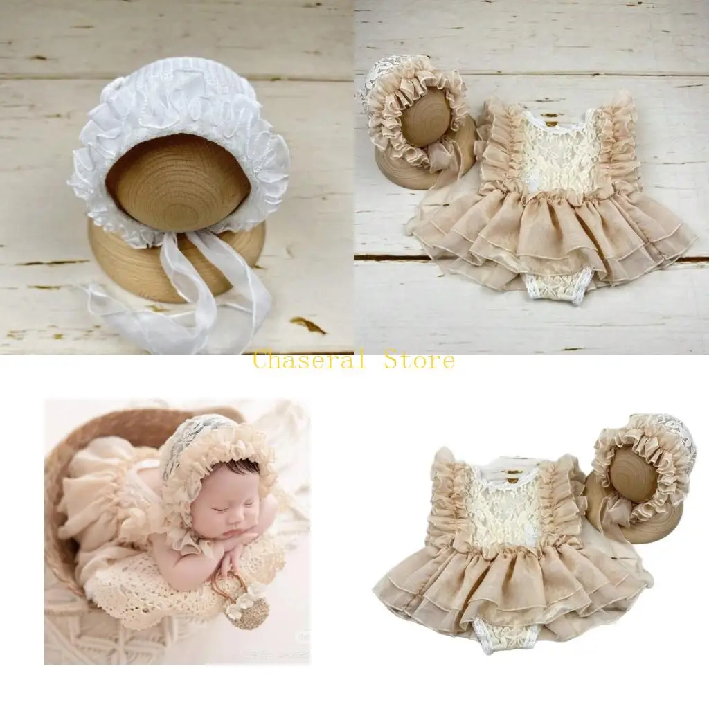 E7CE 1 Set Lovely Newborns Photography Dress Feature Sleeveless Design with Hat Props
E7CE 1 Set Lovely Newborns Photography Dress Feature Sleeveless Design with Hat Props