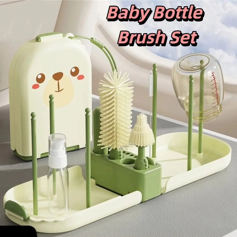 Convenient Baby Bottle Brush Set with Stand 360 Degree Rotation Washing Tool Set Long Handle Water Bottle Cleaner
Convenient Baby Bottle Brush Set with Stand 360 Degree Rotation Washing Tool Set Long Handle Water Bottle Cleaner