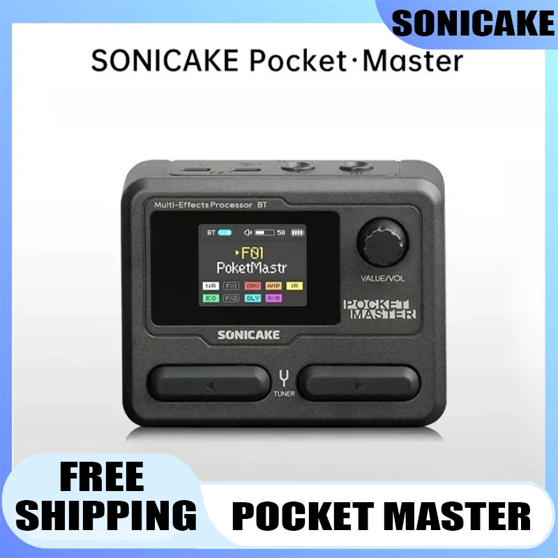 SONICAKE Pocket Master, усилитель баса для электрогитары, индивидуальный 1,77 ЖК-экран, моделирование ИК-экрана, мультиэффект с OTG Looper, подарки
SONICAKE Pocket Master, усилитель баса для электрогитары, индивидуальный 1,77 ЖК-экран, моделирование ИК-экрана, мультиэффект с OTG Looper, подарки