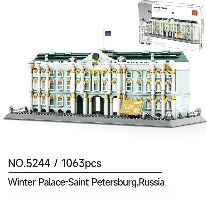 1063 шт., креативный зимний дворец-Синт-Петербург, Россия, строительные блоки, архитектура, строительные кирпичи, игрушка в подарок для взрослых и детей
1063 шт., креативный зимний дворец-Синт-Петербург, Россия, строительные блоки, архитектура, строительные кирпичи, игрушка в подарок для взрослых и детей