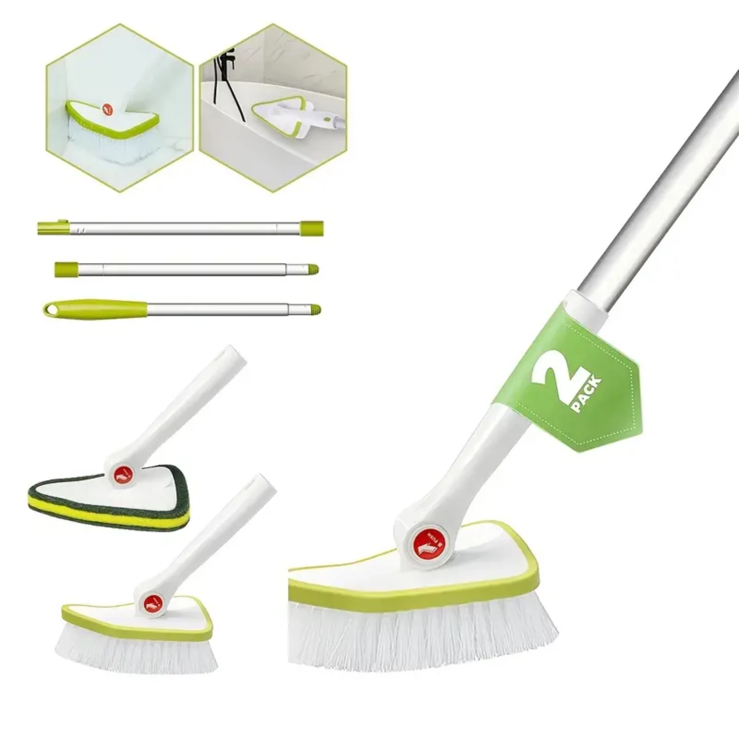 Lightweight Extendable 2-in-1 Detachable Long Handle Tub and Tile Scrubber Sponge Brush for Effortless Bathroom Cleaning - Inclu
Lightweight Extendable 2-in-1 Detachable Long Handle Tub and Tile Scrubber Sponge Brush for Effortless Bathroom Cleaning - Inclu