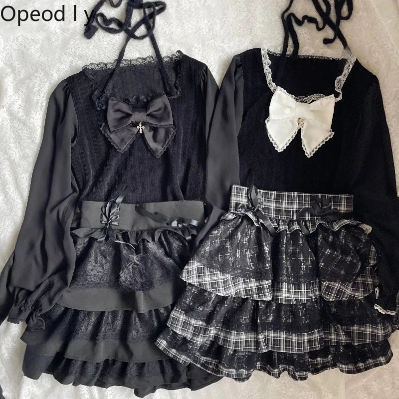 2026 New Liz Cross Bow Goth Style Dark Loli Girl Top Mass Production Sweet Cute Versatile Round Neck Long Sleeve Lolita T-shirt
2026 New Liz Cross Bow Goth Style Dark Loli Girl Top Mass Production Sweet Cute Versatile Round Neck Long Sleeve Lolita T-shirt