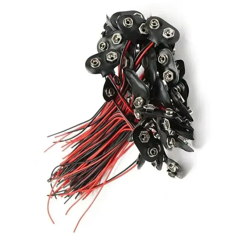 300pcs/lot 9V Battery Snap Connector Wire Cable Adapter Holder, T Style 15cm Experimental Power Connectors Terminals
300pcs/lot 9V Battery Snap Connector Wire Cable Adapter Holder, T Style 15cm Experimental Power Connectors Terminals