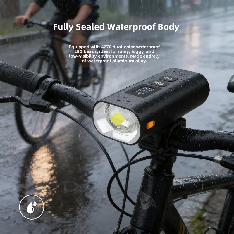 Aluminum Bike Front Light IPX4 Waterproof Remote Control Battery Indicator
Aluminum Bike Front Light IPX4 Waterproof Remote Control Battery Indicator