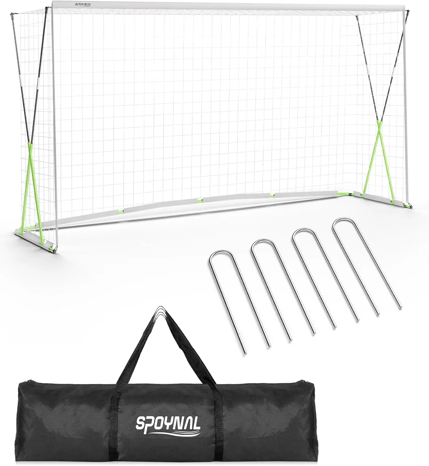 Full-Size Portable Soccer Goal with Heavy-Duty X-Frame & Carry Bag, All-Weather Outdoor Training Net for Teens and Adults
Full-Size Portable Soccer Goal with Heavy-Duty X-Frame & Carry Bag, All-Weather Outdoor Training Net for Teens and Adults