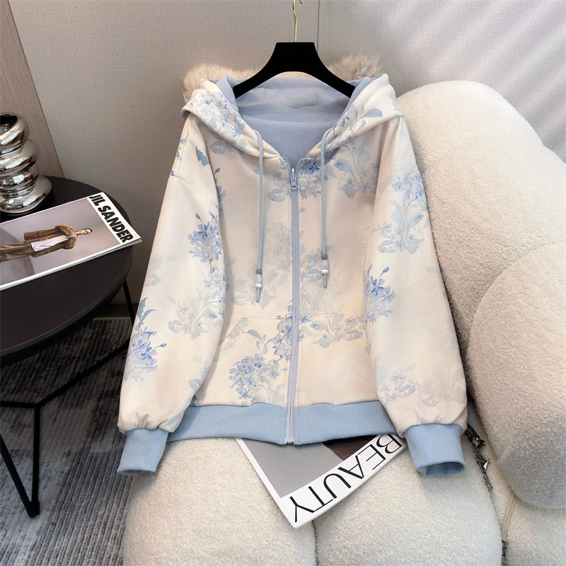 Двусторонний кардиган-свитшот свободного кроя на молнии, осенне-зимняя модная повседневная верхняя одежда с капюшоном и длинными рукавами
Двусторонний кардиган-свитшот свободного кроя на молнии, осенне-зимняя модная повседневная верхняя одежда с капюшоном и длинными рукавами