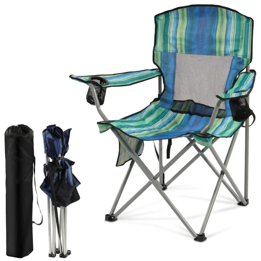 Folding Camp Chair Portable Outdoor Chair with Cup Holder and Carrying Bag for Camping Beach Fishing Sports Events Navy Blue Li
Folding Camp Chair Portable Outdoor Chair with Cup Holder and Carrying Bag for Camping Beach Fishing Sports Events Navy Blue Li