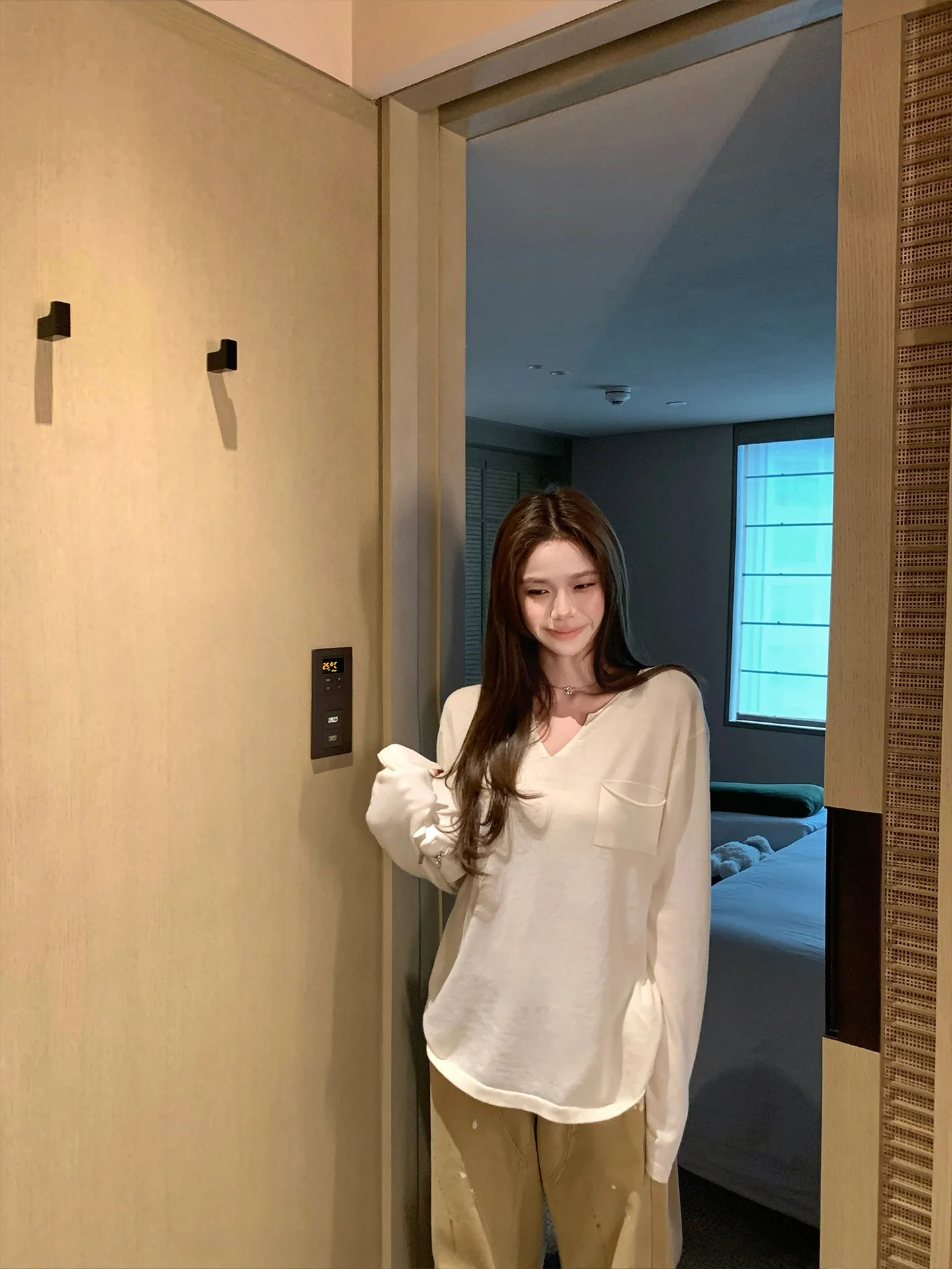 Cooky Versatile T-irt Fce V-Ne Base Layer Warm All-Match Women's Casual Long Sve Nylon Blend Autumn Winter Top
Cooky Versatile T-irt Fce V-Ne Base Layer Warm All-Match Women's Casual Long Sve Nylon Blend Autumn Winter Top