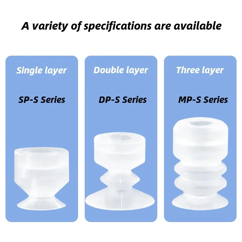 Manipulator vacuum suction cup silica gel resistant suction nozzle pneumatic accessories Head mounting hole 5mm
Manipulator vacuum suction cup silica gel resistant suction nozzle pneumatic accessories Head mounting hole 5mm