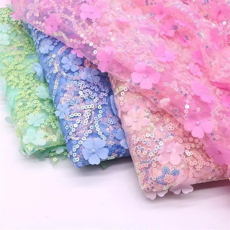 130cm Fabric Multicolor Wide Mesh Embroidery Sequin 3D Flower Tulle Fabric DIY Dress Clothing Handmade Bow Material Decoration
130cm Fabric Multicolor Wide Mesh Embroidery Sequin 3D Flower Tulle Fabric DIY Dress Clothing Handmade Bow Material Decoration