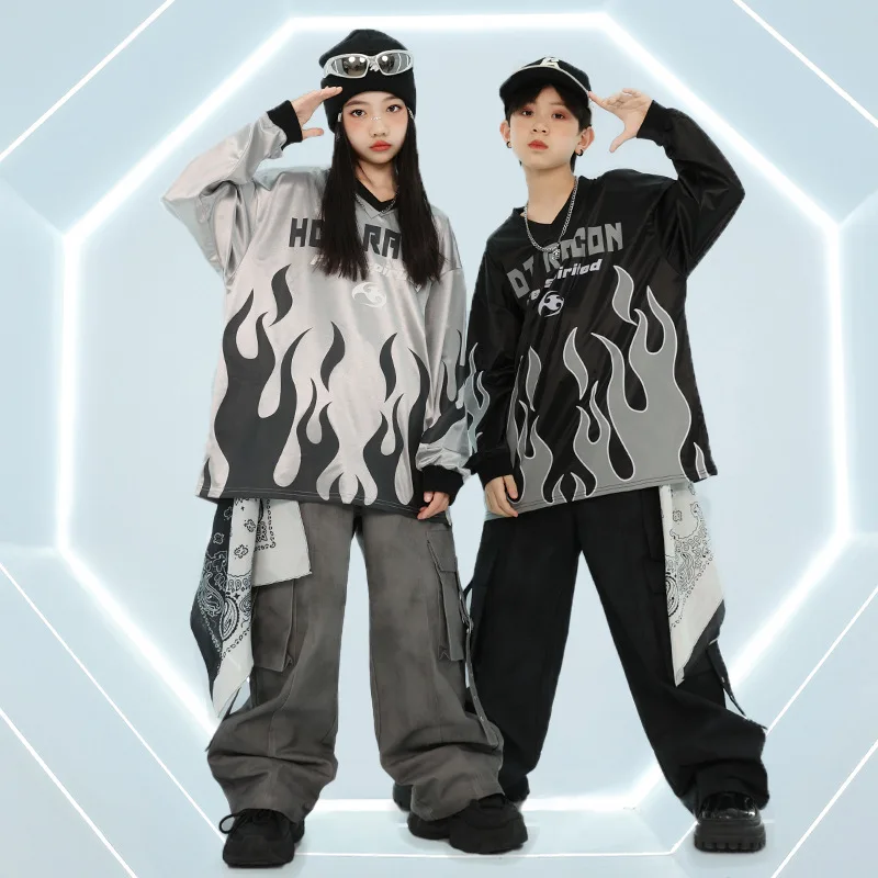 2024Boys Hip-hop Jazz Dance Wear Kids Show K-pop Stage Outfits Girl Clothes 2Pcs Black Top Loose Pants Costumes Performance Suit
2024Boys Hip-hop Jazz Dance Wear Kids Show K-pop Stage Outfits Girl Clothes 2Pcs Black Top Loose Pants Costumes Performance Suit