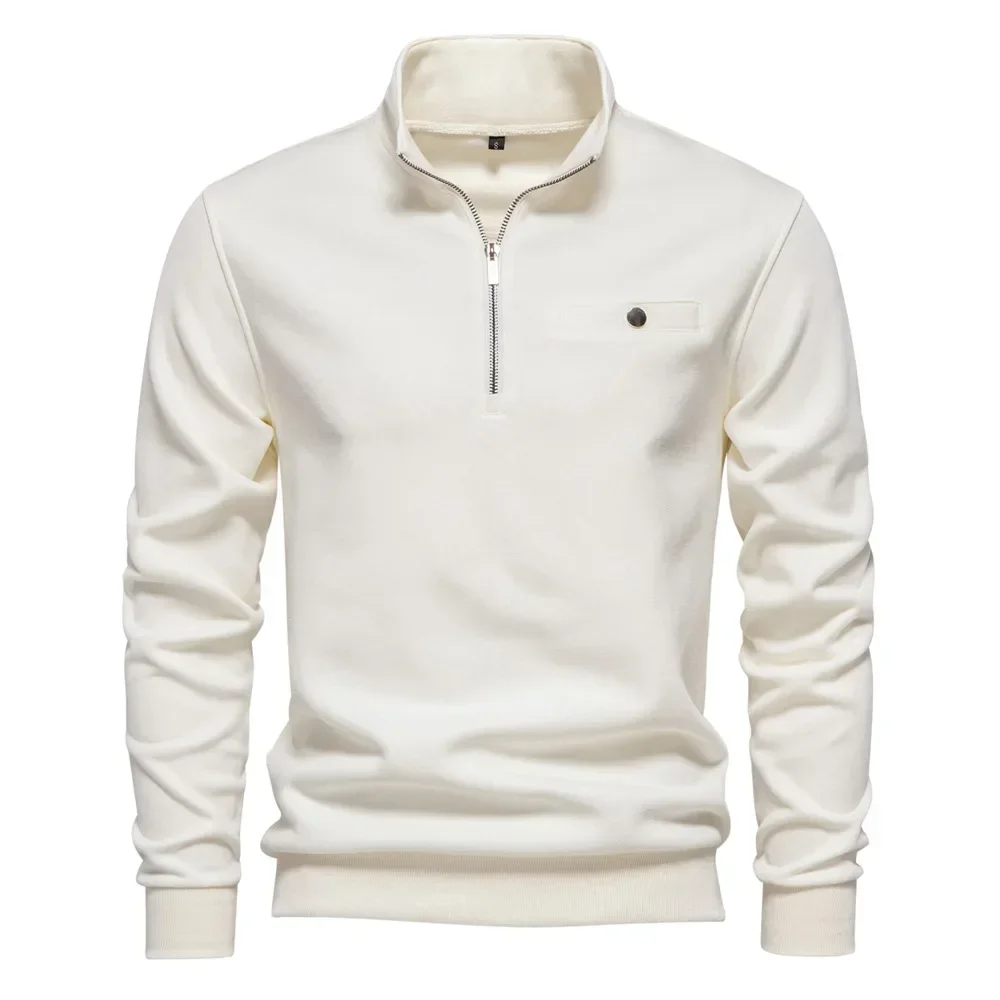 Autumn Mens Sweatshirt High-quality Fashion Versatile Sweater Pullovers Male Stand Neck Half Zip Long Sleeve Hoodie Men Clothing
Autumn Mens Sweatshirt High-quality Fashion Versatile Sweater Pullovers Male Stand Neck Half Zip Long Sleeve Hoodie Men Clothing